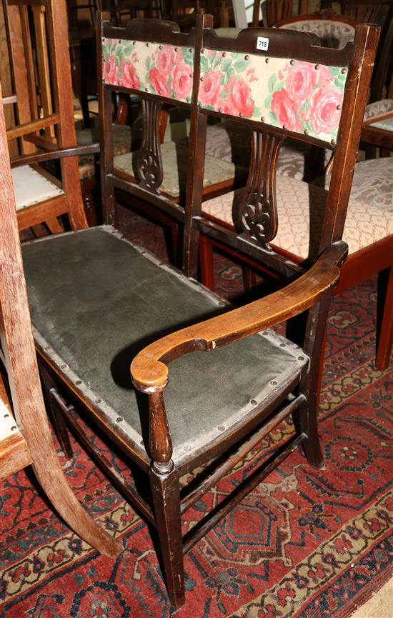 Edwardian chair back settee